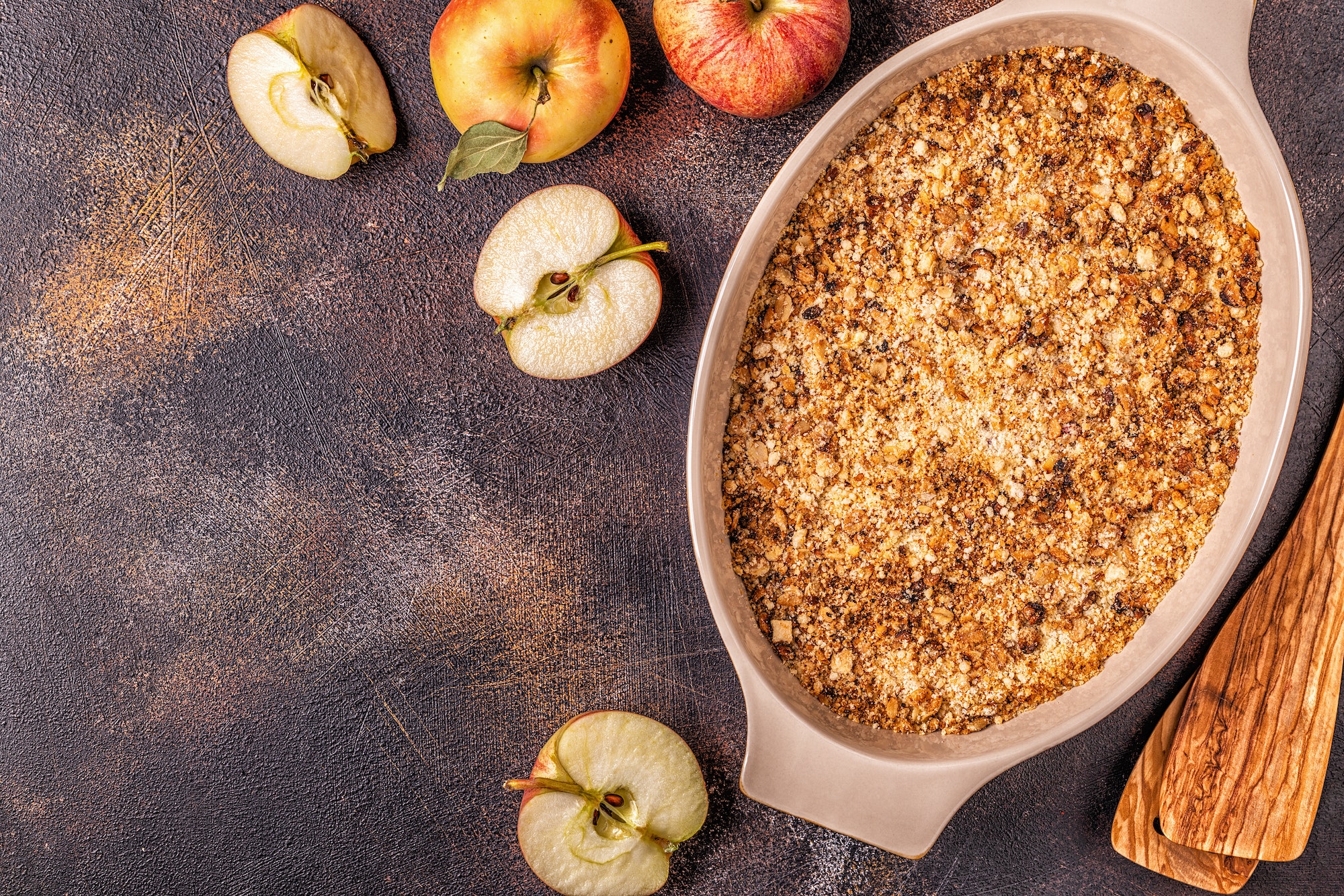 Apple cherry crisp crumble