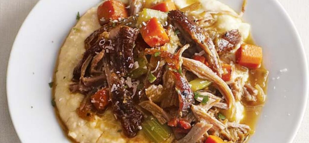 Pirc Ragout Pork ragoût with soft polenta - Cook With Brenda Gantt