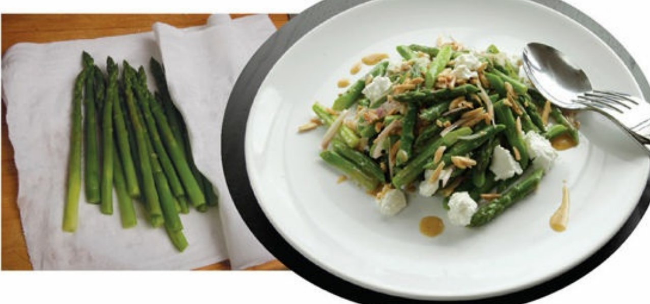 Asparagus Salad With Toasted Almonds And Goat Cheese Cook With Brenda